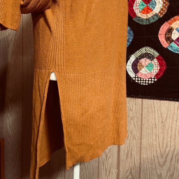 FREE PEOPLE Orange Fall-leaf colored Knit Criss Cross Tunic - Picture 6 of 8